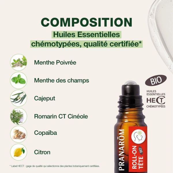 Roll-on maux de tete - Bio - 5 ml