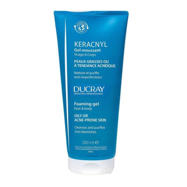 Ducray Keracnyl Gel Mouss Vis/Corps 200Ml