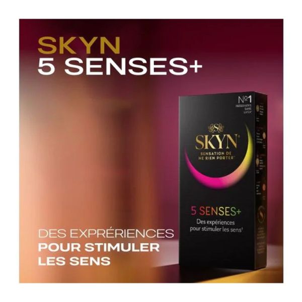 Préservatifs 5 senses+ Skyn - 5 préservatifs