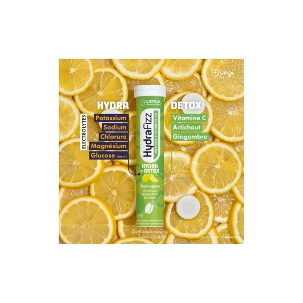 Hydra +Detox - 16 comprimés effervescents