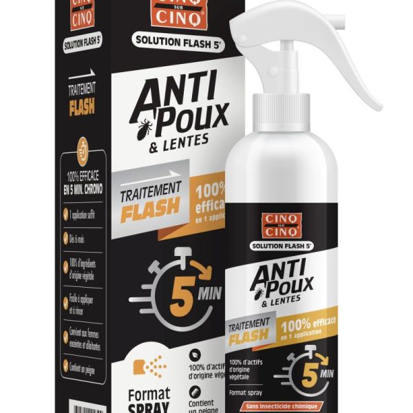 Cinq/Cinq A/Poux Spr Flash 5Min 150Ml