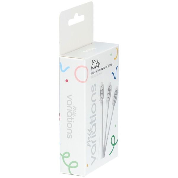 Pack 3 Têtes de Brosse - Enfant - White