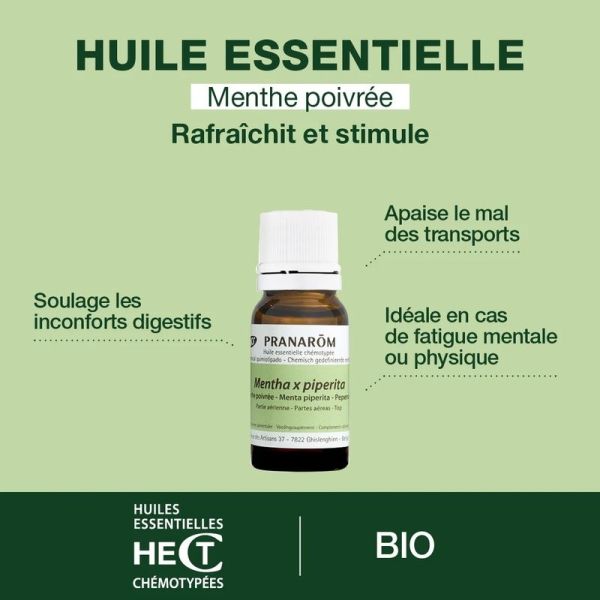 Huile Essentielle de Menthe poivrée - Bio - 10 ml