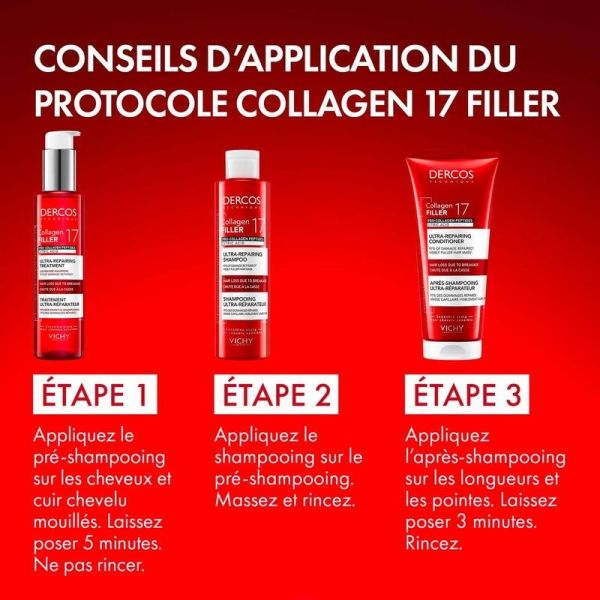 Pré-Shampooing Ultra-Réparateur Collagen 17 Filler Dercos - 150 ml