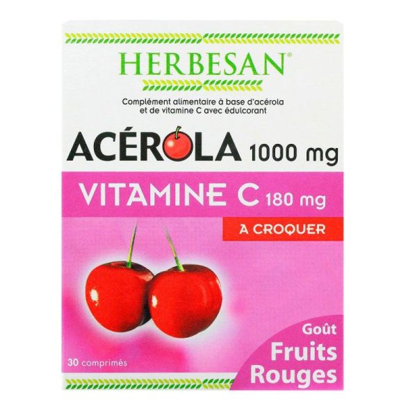 Herbesan Acerola 1000 Fruits/Rouge Cpr 30