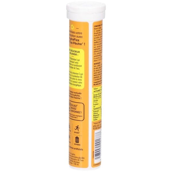 Hydrafizz Hydra - Goût Thé Pêche - 16 comprimes effervescents