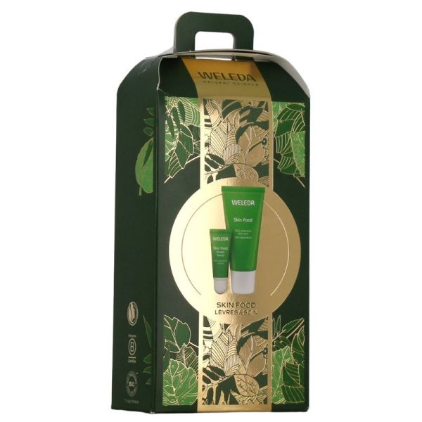 Coffret Hiver Skin Food 2025 - Soin Lèvres & Corps - Baume lèvres 8 ml, Soin réparateur 30 ml