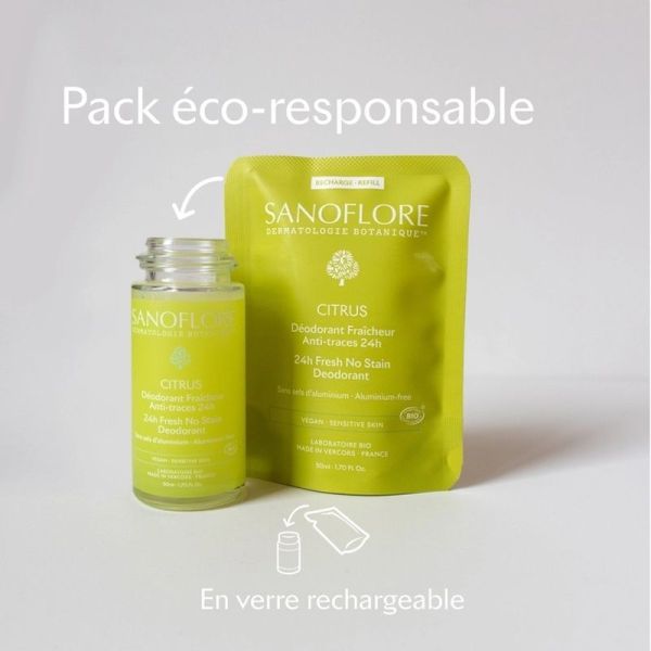 Lot 2 Deodorants Citrus Roll-On 24h - 2 x 50 ml