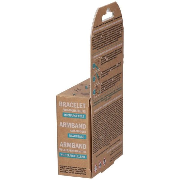Bracelet Anti-Moustiques Junior + Recharge 6 ml - Modèle Dinosaures