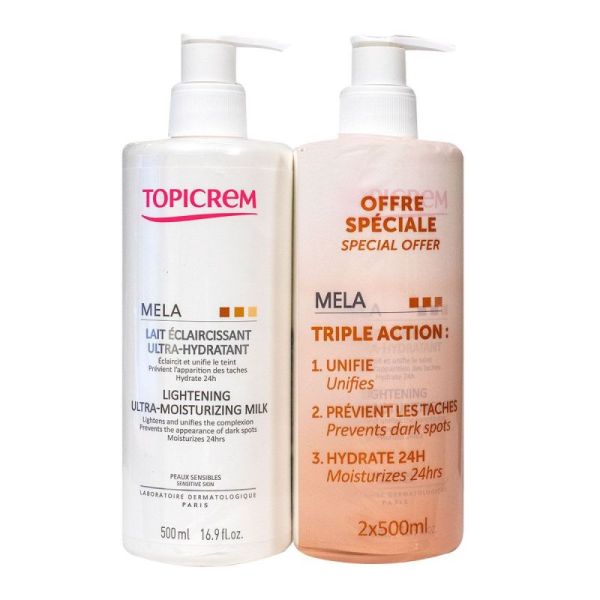 Topicrem Mela Lait Eclair 2X500Ml