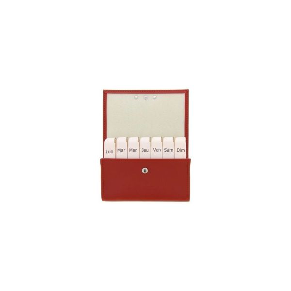Pilbox Liberty Distributeur Hebdomadaire Rouge Marine - 1 unité