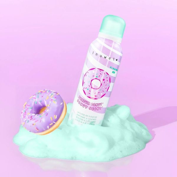 Coffret mousse de douche et accessoires fun bath box - Donuts