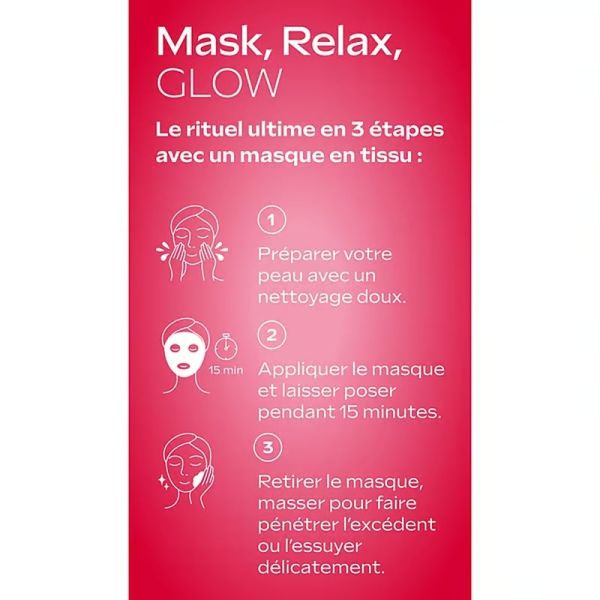 Masque en Tissu Grenade et Peptides de Maca EXO BOOST GLOW - 20 ml
