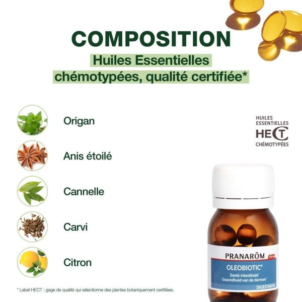 Oleobiotic Santé intestinale - 15 capsules