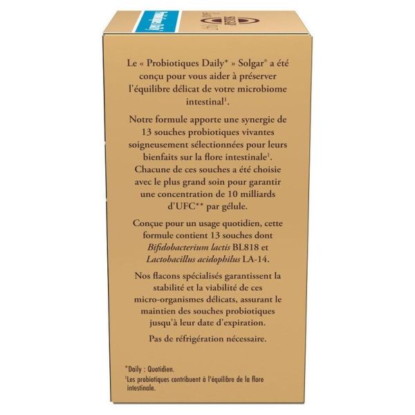 PROBIOTIQUES DAILY - 30 gélules végétales