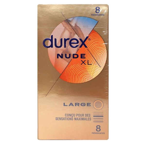 Durex Preserv Nude Xl Bte 8