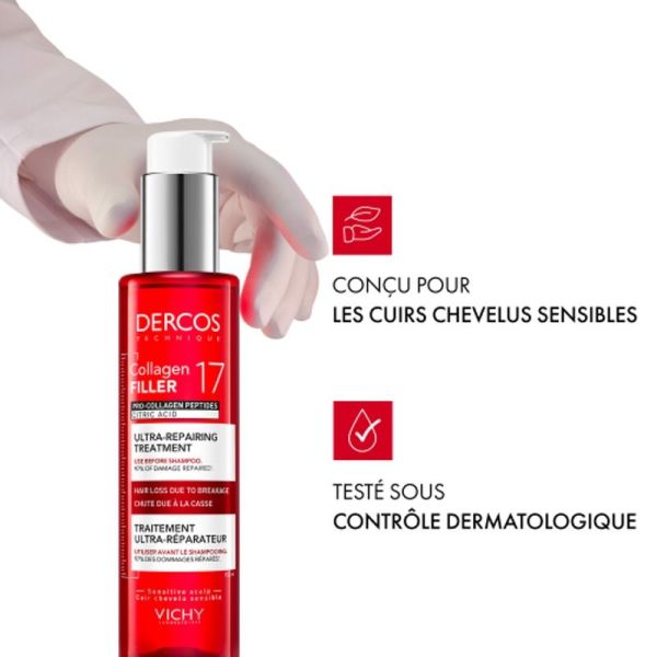 Pré-Shampooing Ultra-Réparateur Collagen 17 Filler Dercos - 150 ml