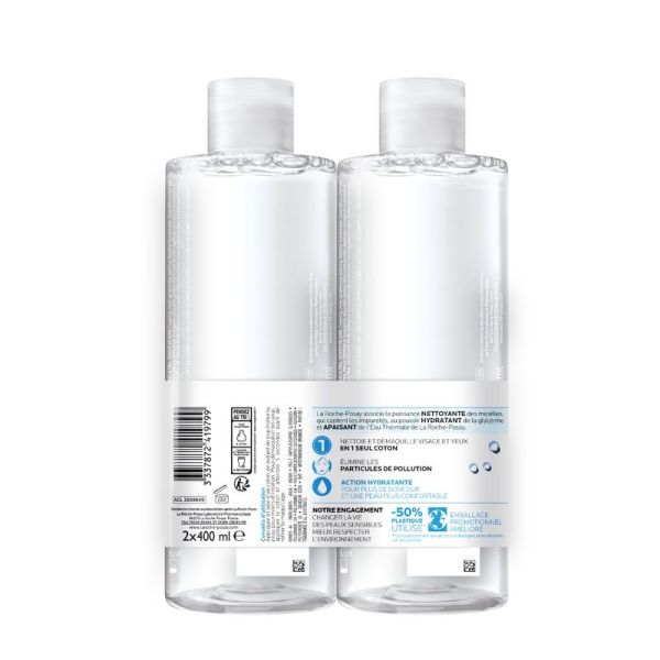 Toleriane Eau Micellaire Peaux Sensibles - 2 x 400 ml