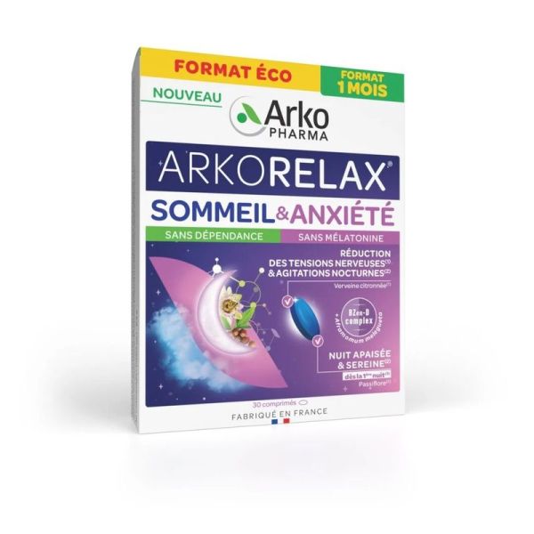 Sommeil & Anxiété - Format éco 1 mois - 30 comprimés