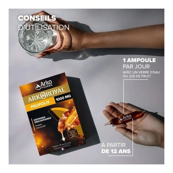 Arkoroyal Propolis 1000 mg - 10 ampoules de 10 ml