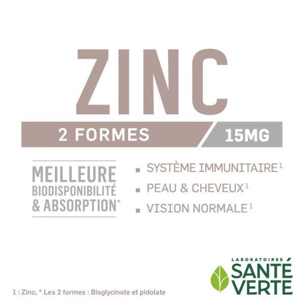 Zinc 15 mg - 60 gélules