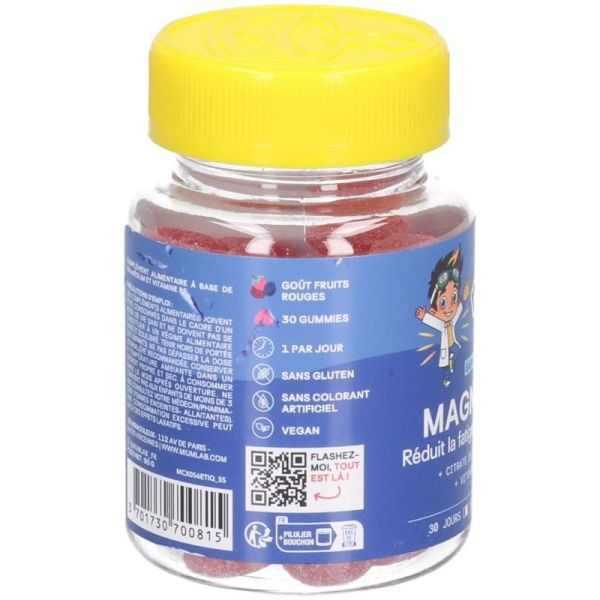 Gummies Magnésium Enfants Sans Sucres - 30 gummies