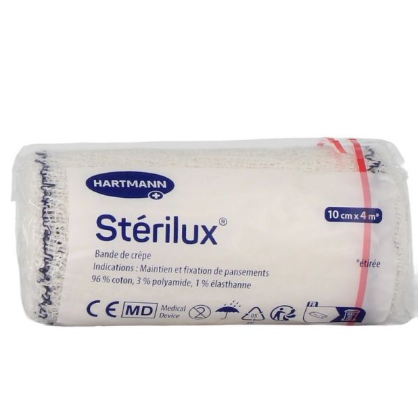 Sterilux bande de crepe - 10 cm x 4 m