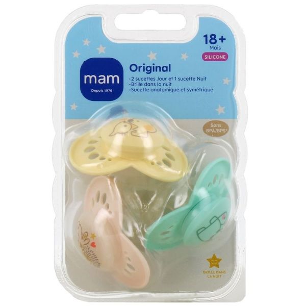MAM Original Sucette Silicone 18 mois et + - Beige