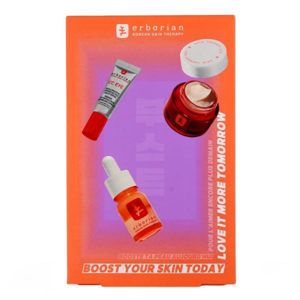 Coffret Booste Ta Peau Les Essentiels Jour et Nuit - Doré - Skin Therapy Light 10 ml, Skin Therapy Eye 15 ml, CC Eye 3 ml