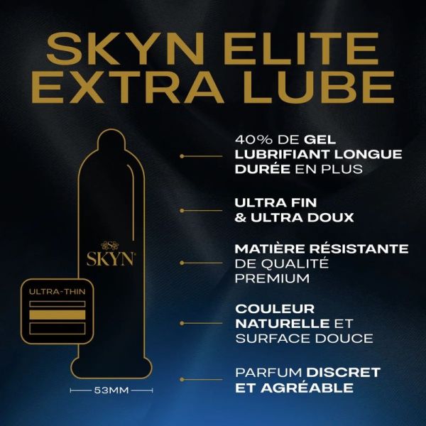 Skyn Extra Lubrifié Préservatifs sans latex - 10 préservatifs