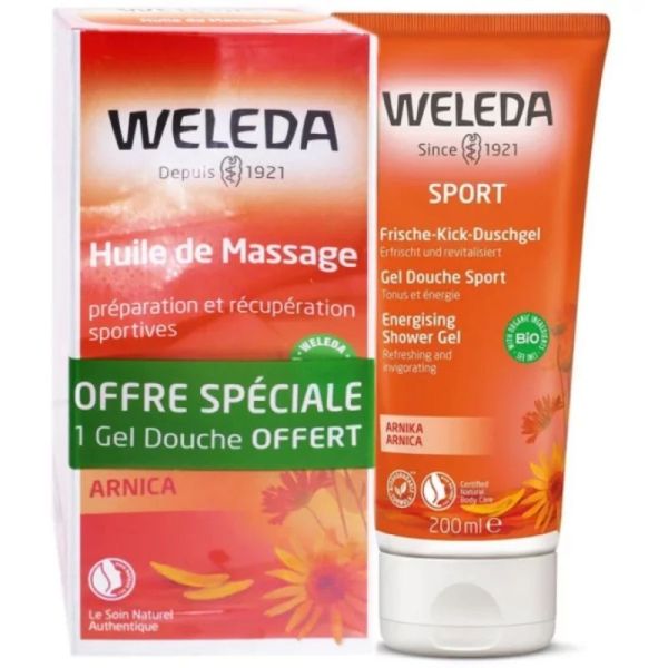 Huile de Massage Arnica - 200 ml + Gel Douche Sport - 200 ml