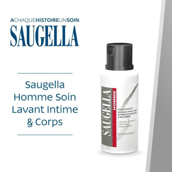 Solution Nettoyante Intime et Corps Homme - 200 ml