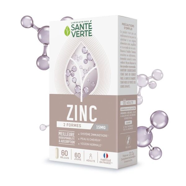Zinc 15 mg - 60 gélules