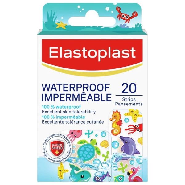WATERPROOF - Pansements Imperméables Enfants - Motif Arielle - 20 unités