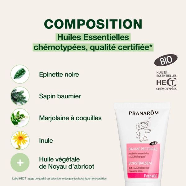 Baume pectoral bebe - Bio - 40 ml