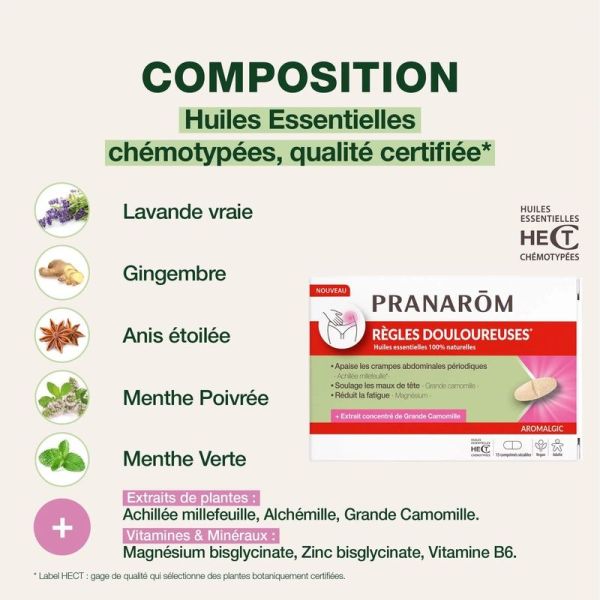 Comprimés pour règles douloureuses - 15 comprimés