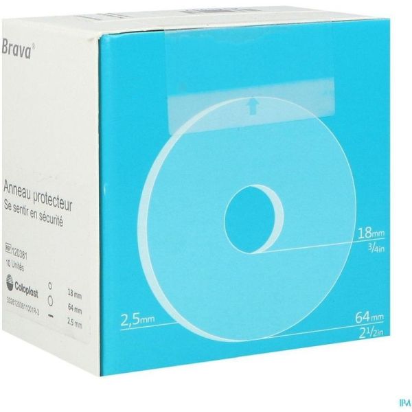 Anneau protecteur cutané Brava - 18 mm - 64 mm, épaisseur 2,5 mm, 10 unités