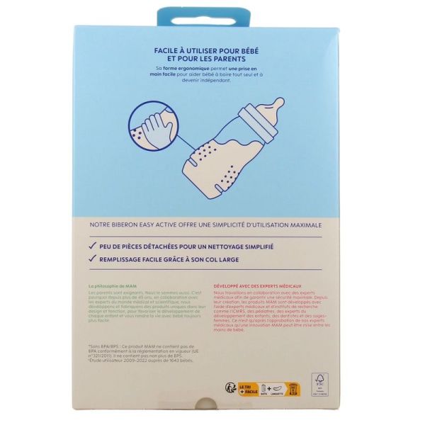 Easy Active 2 Biberons 2ème Âge - Pearl/Vert d'Eau - 330 ml