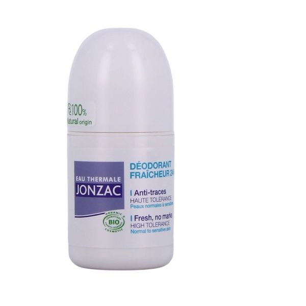Déodorant Roll-on Peaux Normales à Sensibles Fraîcheur 24h Haute Tolérance Anti-traces Bio - 2 x 50 ml