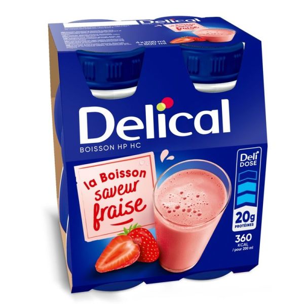 Boisson Lactée HP HC Fraise - 4 x 200 ml
