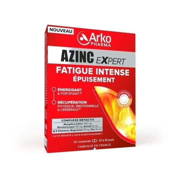 Azinc Expert Fatigue Intense Epuisement - 30 comprimes