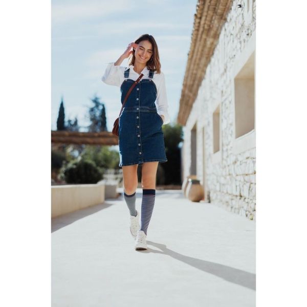 Marinière - Chaussettes de contention femme - Taille L Normal