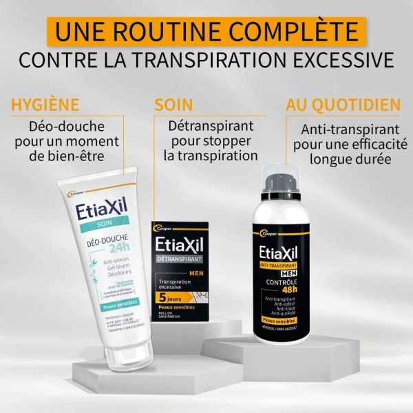 Anti-transpirant Homme Contrôle 48h - Transpiration Modérée MEN - 2 x 150 ml