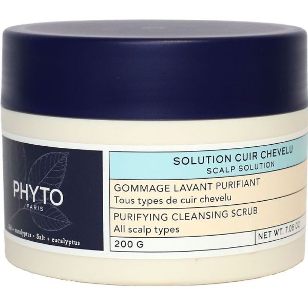 Phyto Solution cuir chevelu gommage lavant purifiant 200g