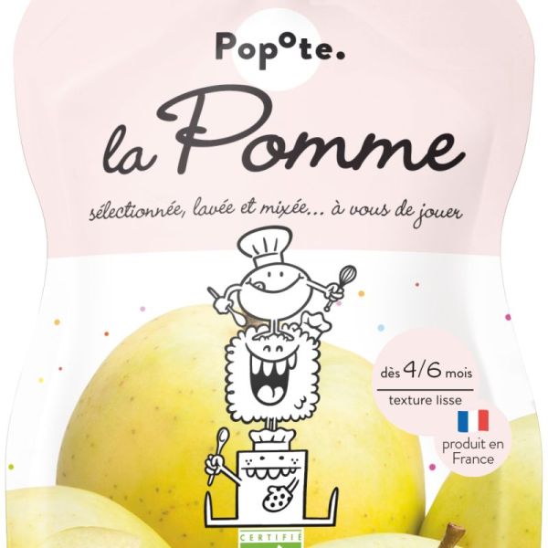 Gourde Pomme Lisse BIO - POPOTE - 120g*