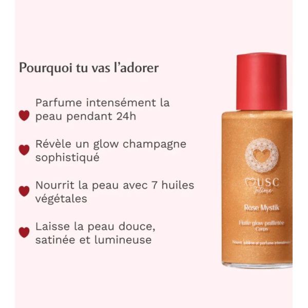 Huile Glow Pailletee - Rose Mystik - 100 ml