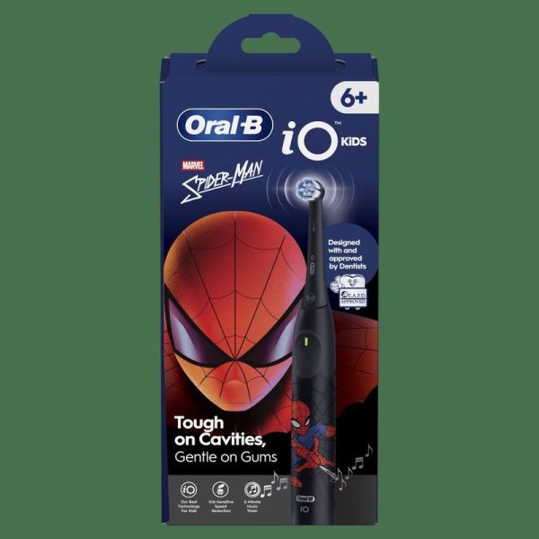 iO Kids Marvel Spiderman Brosse à dents électrique, 1 brossette, 3 modes avec mode douceur pour enfants