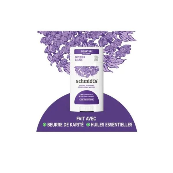 Déodorant Stick Naturel - Lavande & Sauge - Lot de 2 x 58 ml