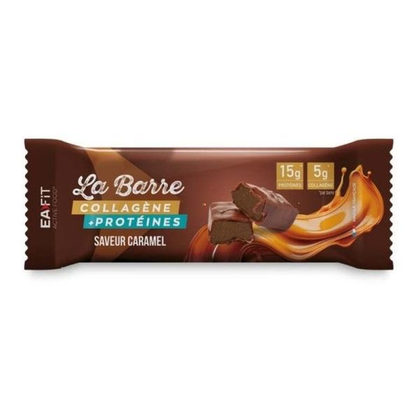 barre collagène + protéines - Caramel - 1 barre de 50 g