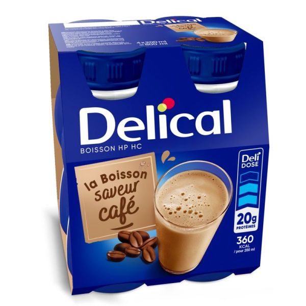 Boisson HP/HC Lactee Saveur Cafe - 4 x 200 ml